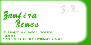 zamfira nemes business card